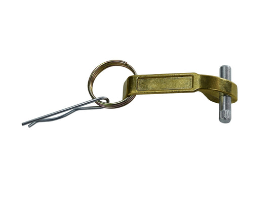 Forged Brass Handle - Ring and Pin Steel